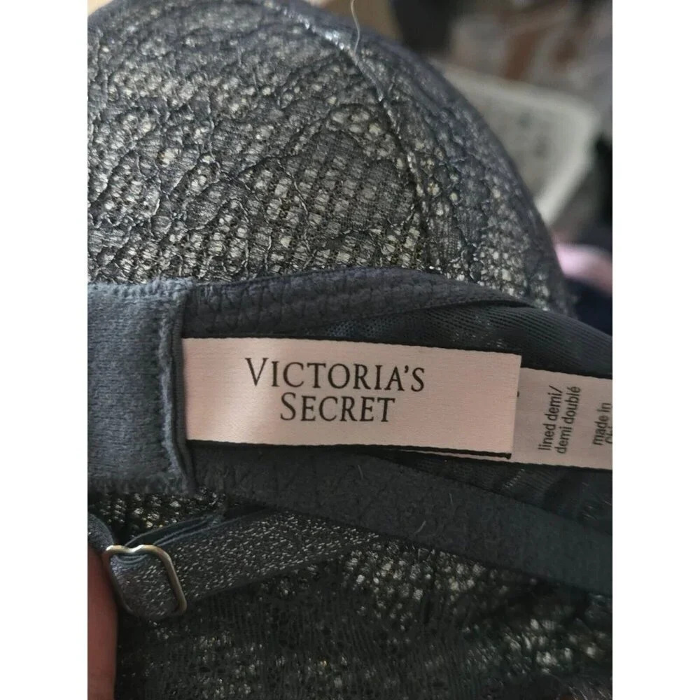 Victoria’s Secret Dream Angels Lightly Lined Demi Bra lace pewter Size 36B - Picture 5 of 6